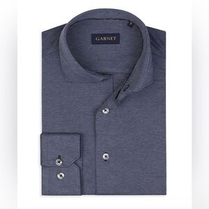 Garnet Men’s Long Sleeve Button-Up Shirt Blue Size M